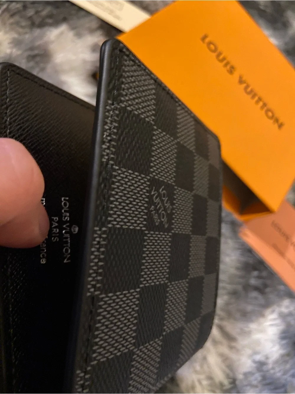 Louis Vuitton Black & Gray Damier Graphite Canvas Bi-Fold Wallet - Picture 5 of 9